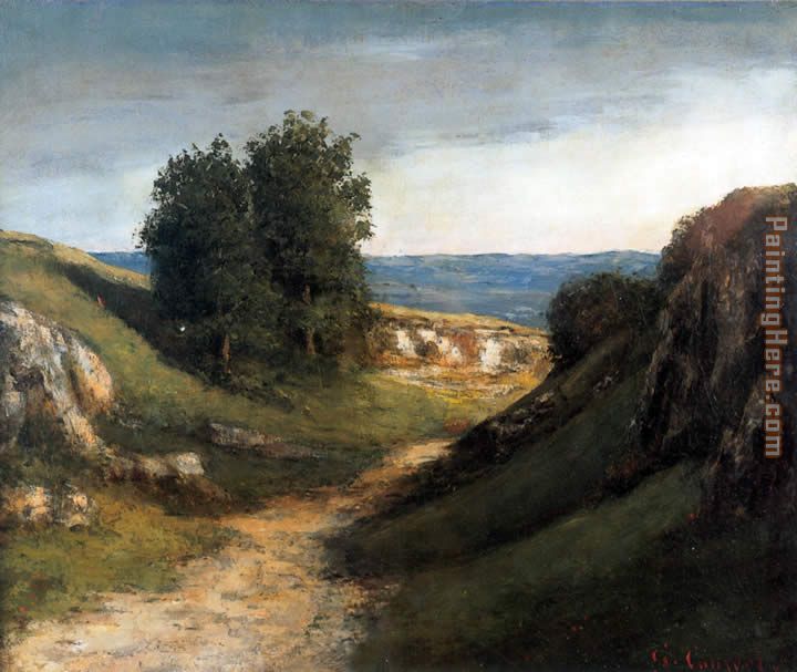 Paysage Guyere painting - Gustave Courbet Paysage Guyere art painting